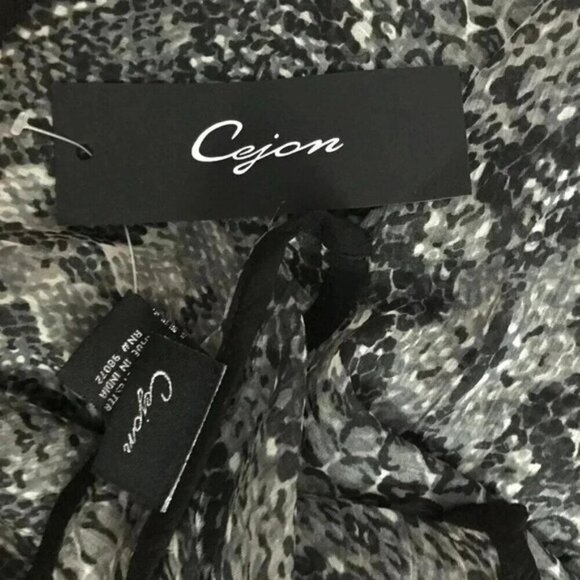 CEJON Python Snake Sheer Chiffon Shawl Scarf NWT - Picture 7 of 8